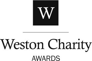 Weston Charity Awards logo with large white W, supporting Leeds charities through funding; for Doing Good Leeds volunteering section.