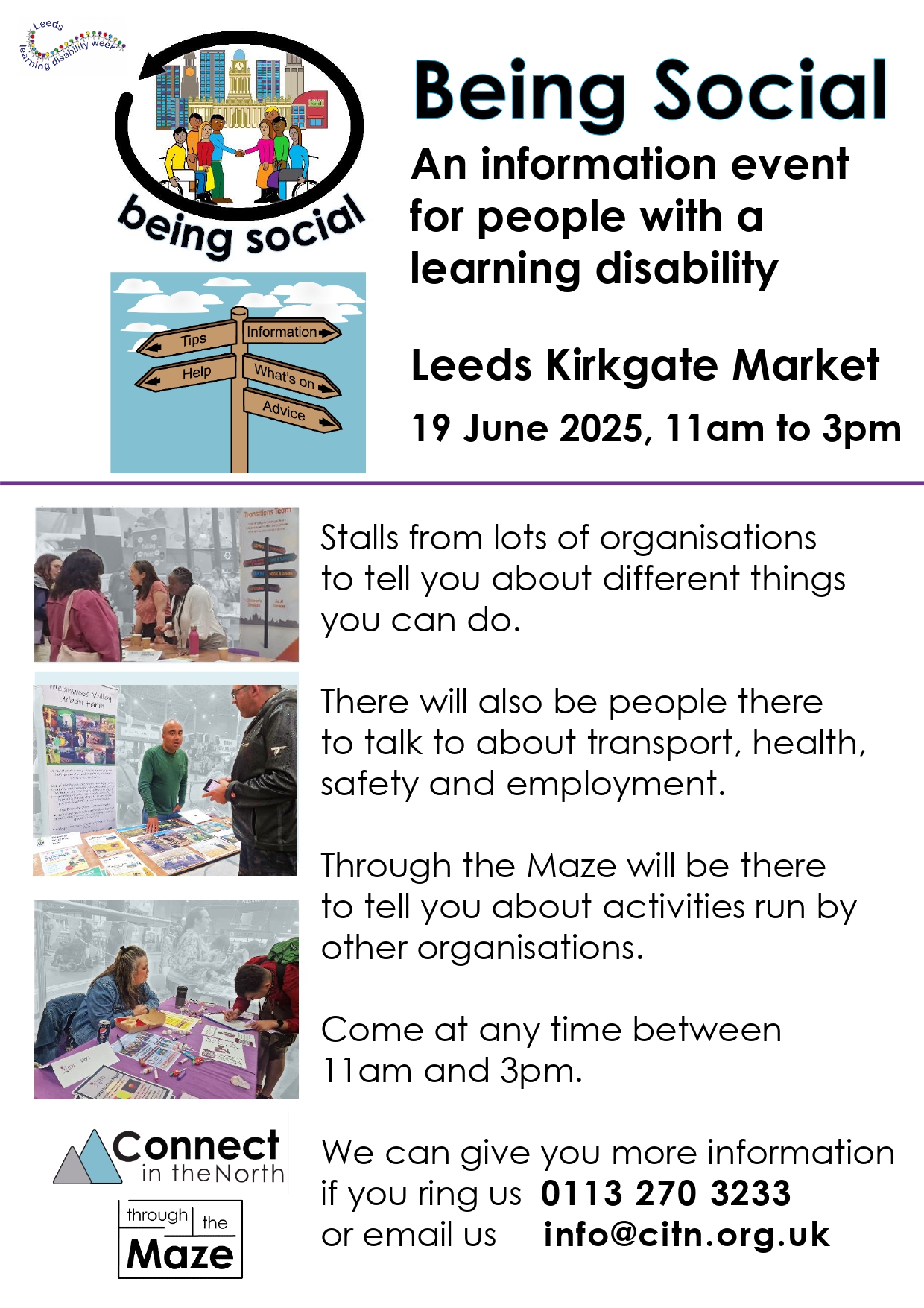 being social event flyer, text in post