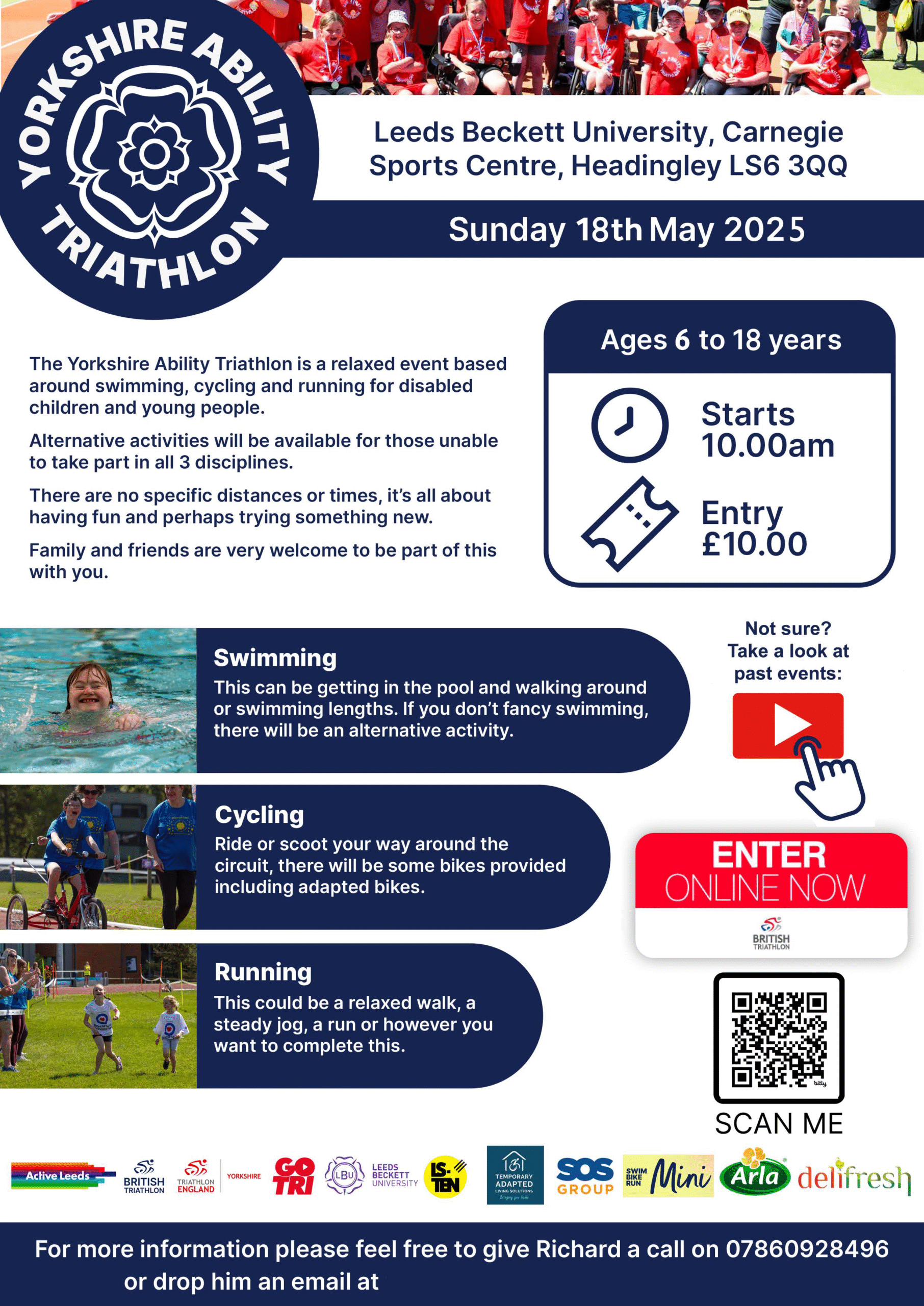 Image shows flyer for Yorkshire Ability Triathlon event. Text in post.