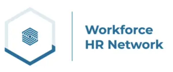 Workforce HR Network logo—hexagon with fingerprint design and blue text, representing connected HR skills for Leeds charities.
